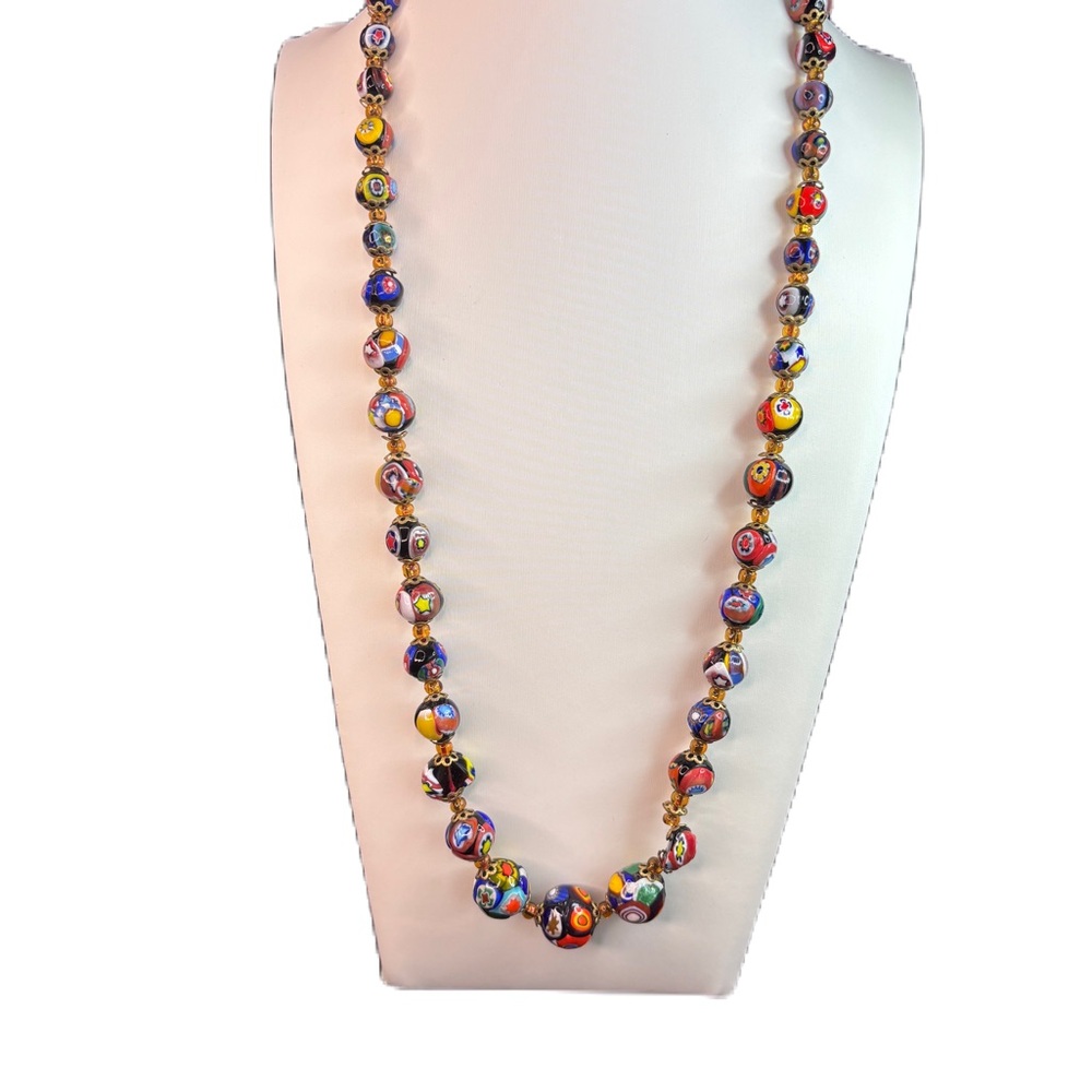 Vintage 70’s Venetian Glass Beads Necklace